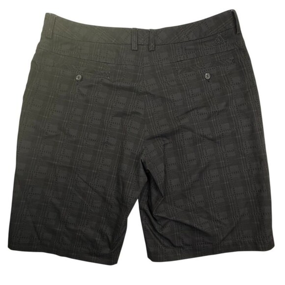 Adidas ClimaLite Golf Shorts Black Tonal Plaid Performance Lightweight SZ 36 - Picture 7 of 13